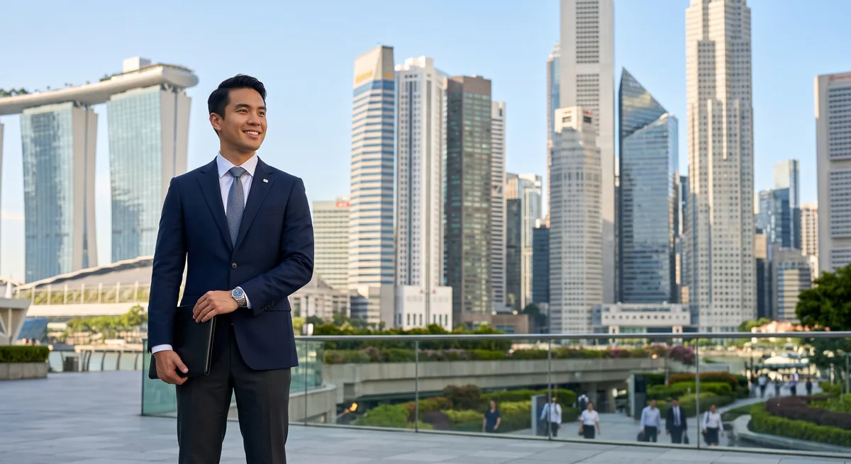 A professional in Singapore's Central Business District